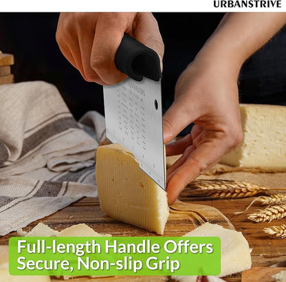 Urbanstrive Bench Scraper for Baking, Stainless Steel Dough Cutter and Scraper Tool Kitchen, Kitchen Scraper Food Scraper Tool Pizza Cutter Food Chopper, Multi-Purpose Kitchen Gadgets, Black - Image 4