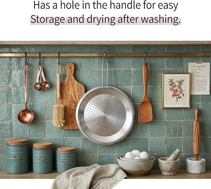 Stainless Steel Splatter Screen Lid, Oil Splash Guard with Steam Vent Holes, Long Handle, Frying Pan Cover, 12.6 in (32 cm) - 1ea - Image 5