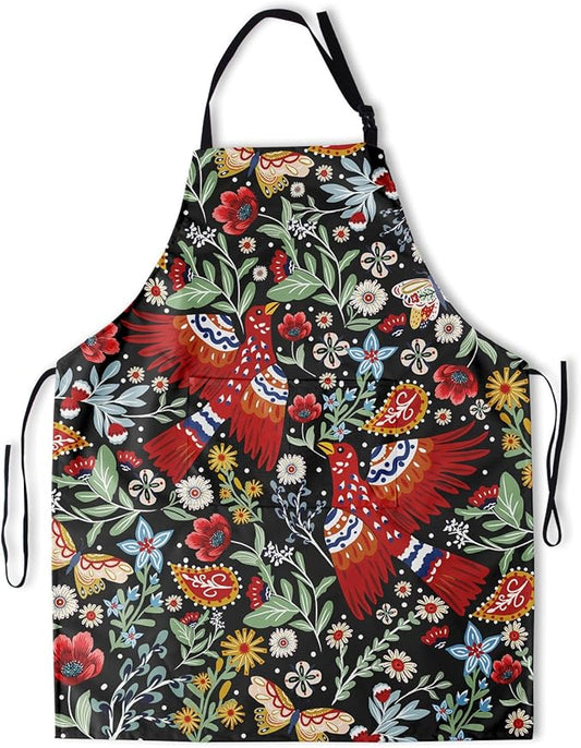 Funny Apron Polyester Grooming Aprons with Pocket for Cooking Kitchen Grilling Adults