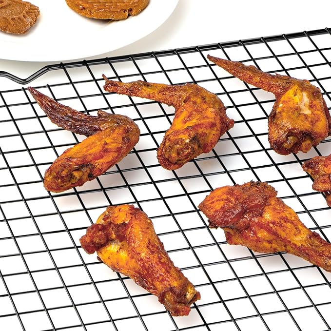 Briout Cooling Rack for Baking, 2-Pack 16x10 Inches Baking Rack, Thick Wire Cookie Rack for Cooking, Roasting, Grilling, Drying, Oven Safe, Fits Half Sheet Pan, Black - Image 7
