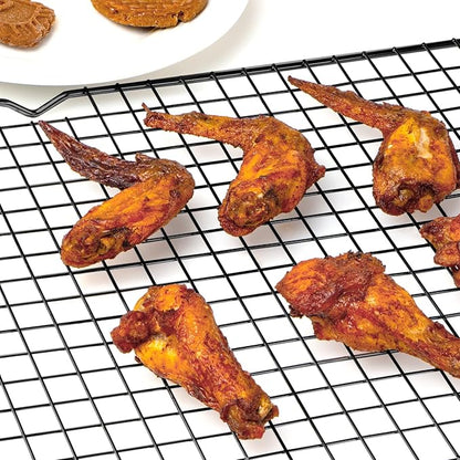 BRIOUT Cooling Rack for Baking, 16x10 Inches Baking Rack, Thick Wire Cookie Rack for Cooking, Roasting, Grilling, Drying, Oven Safe, Fits Half Sheet Pan, Black - Image 7