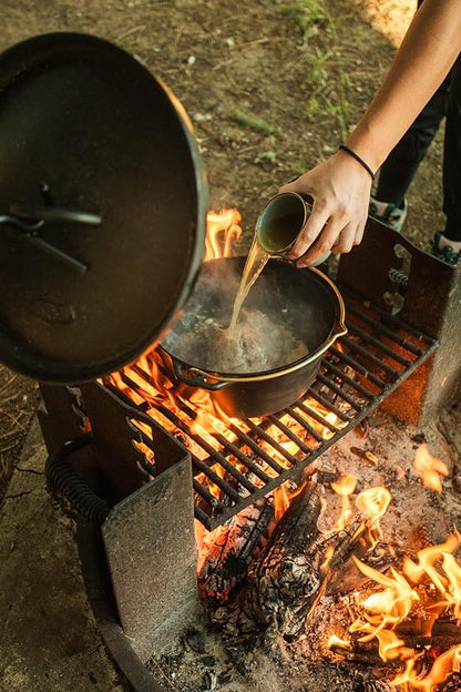 GSI Outdoors Guidecast 5qt Dutch Oven | Cast Iron Dutch Oven for Camping, Cabin and Home Kitchen