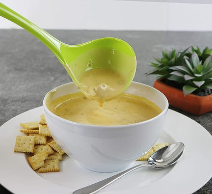 Reston Lloyd Melamine Soup Ladle Kitchen Utensil, Premium Quality Utensil with Heat Resistant Ergonomic Handle, Durable BPA-Free Plastic, 10.5 inch long, 6pc Set, Lime - Image 4