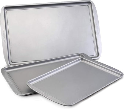 Farberware Nonstick Bakeware 3-Piece Cookie Pan Set, Gray - Image 12