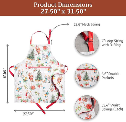 Maison d' Hermine 100% Cotton Apron for women with Pocket Kitchen Chef Apron for Men Cooking Mothers Day Gifts - Image 7