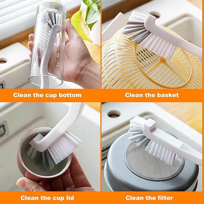 12Pcs Crevice Cleaning Brush Set, Hard Bristle Gap Cleaning Tools, Multifunctional Brushes for Kitchen, Bathroom, Grout, Sink, Bottle, Teapot, Blender, Window & Car (12pcs) - Image 4