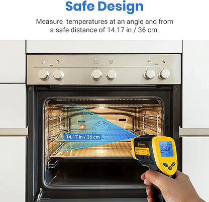 Etekcity Infrared Thermometer Laser Temperature Gun 1080, -58°F~ 1130°F for Meat Food Candy Pizza Oven, Heat Gun for Cooking, Kitchen, Fridge, Reptile, BBQ, HAVC, Adjustable Emissivity & Max Measure - Image 10