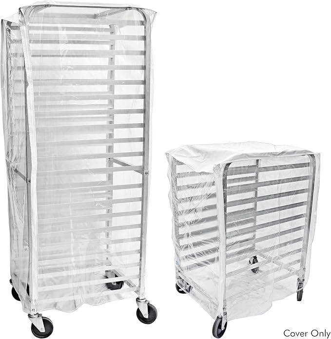 New Star Foodservice 36534 Commercial-Grade Sheet Pan/Bun Pan Rack Cover, Plastic, 10-Tier, 28" L x 23" W x 33" H, Clear - Image 6