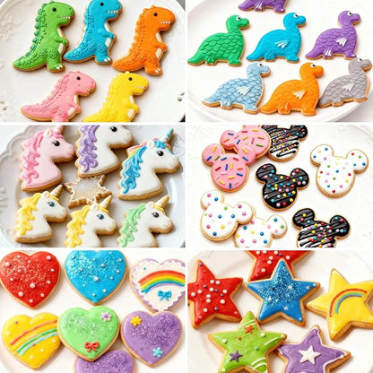 Stainless Steel Cookie Cutters, Mickey Unicorn Dinosaur Heart Star Cookie Cutters, Metal Biscuit Cutter Molds for Baking or Valentine's Day Christmas Holiday Party Decorations - Image 6