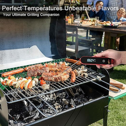 KULUNER The Latest Thermocouple Instant Reading Meat Thermometer Digital,Faster Less Than 0.6 Second Response,IP67 Waterproof Thermometer Suitable for Grilling, Cooking,BBQ Gifts for Men (Red) - Image 7