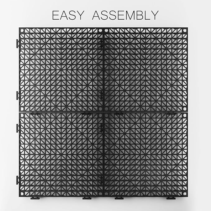 Tioncy 4 Pcs Bar Countertop Supplies Interlocking Mats 12 x 12 Inch Rubber Black Shelf Liners Bar Drying Coffee Non Slip Spills Mats for Bartending Home Cocktail Bars Restaurants - Image 4