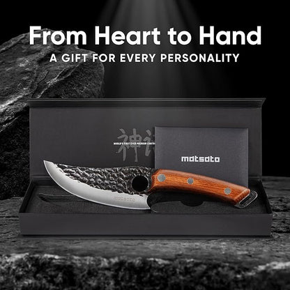Matsato Chef Knife - Perfect Kitchen Knife for Cooking, Chopping. Japanese Steel Knife for Home, BBQ. For Balance & Control, 6.3 Inch - Image 7