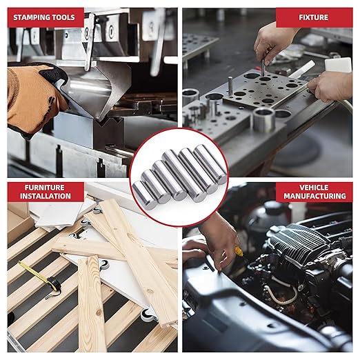 110Pcs Dowel Pins Shelf Support Pegs Kit, Stainless Steel Shelf Support Pin Fasten Elements Assortment Set M5 x 10/15/20/25/30/35/40mm, Metal Cabinet Shelf Pins Kit - Image 7