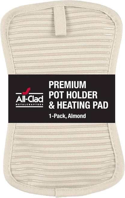 All-Clad Premium Pot Holder & Hot Pad: Heat Resistant to 500 Degrees - 100% Cotton, 10"x6.25" Hot Pad for Kitchen and Barbeque, (1-Pack), Almond by All-Clad