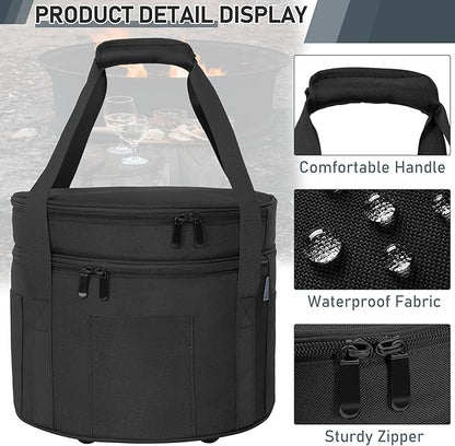 Dutch Oven Bag for 8 Inch Dutch Oven, 2-Layer Oven Travel Bag