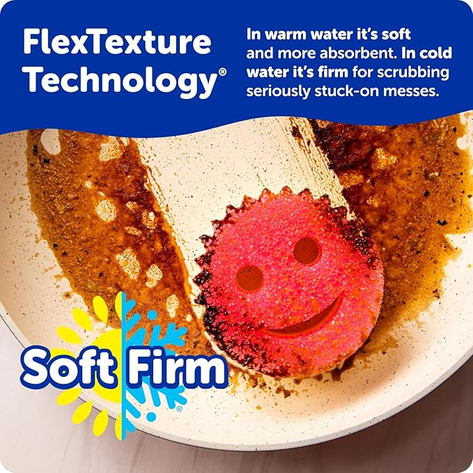 Scrub Daddy Scratch-Free Multipurpose Kitchen Sponges - Bulk Dish Sponges for Kitchen, Bathroom, Household Cleaning & More - Made with BPA-Free Polymer Foam (5 Count) - Image 3