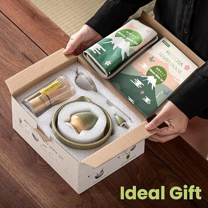 Clay&Fire Matcha Whisk Set，9 Pcs Ceramic Matcha Set, 15 OZ Matcha Bowl with Spout and Whisk for Friend, Ideal Gift for Matcha Lover（Starry） - Image 7