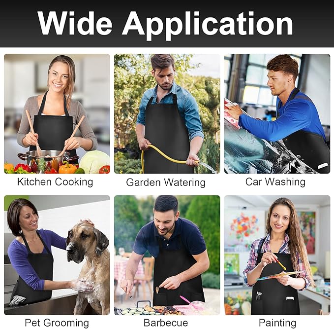 Gotega Waterproof Rubber Vinyl Apron Adjustable Dishwasher Apron - Apron for Women Men Heavy Duty Work Apron - Image 6