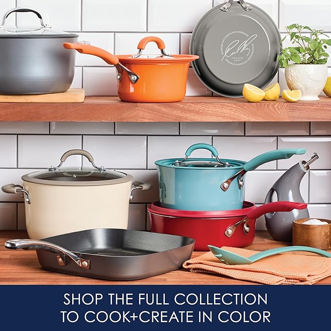 Rachael Ray Cook + Create Nonstick Frying Pan/Skillet, 12.5 Inch, Gray - Image 10