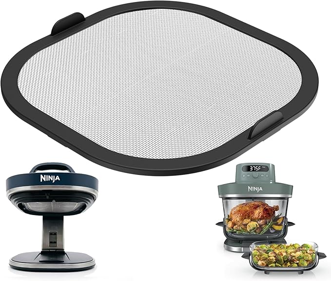 Stainless Steel Splatter Shield for Ninja Crispi Pro Air Fryer AS101CY AS101LG AS101DG, Magnetic Splatter Screen for Ninja Crispi Pro Accessories Reusable Air Fryer Replacement Parts (Pack of 1)