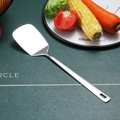 Stainless Steel Spatulas, Berglander Solid Turner,Barbecue Metal Spatulas Turner For Cooking, Kitchen Spatula For Nonstick Cookware, Dishwasher Safe, Easy to Clean - Image 2