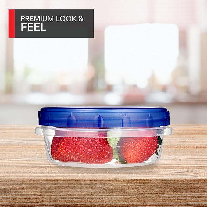 Stock Your Home 8oz Plastic Containers with Twist Top Lids (4 Pack), 1 Cup Small Freezer Containers for Leftover Food, Airtight Reusable Soup Containers with Lids, Microwave and Dishwasher Safe - Image 3