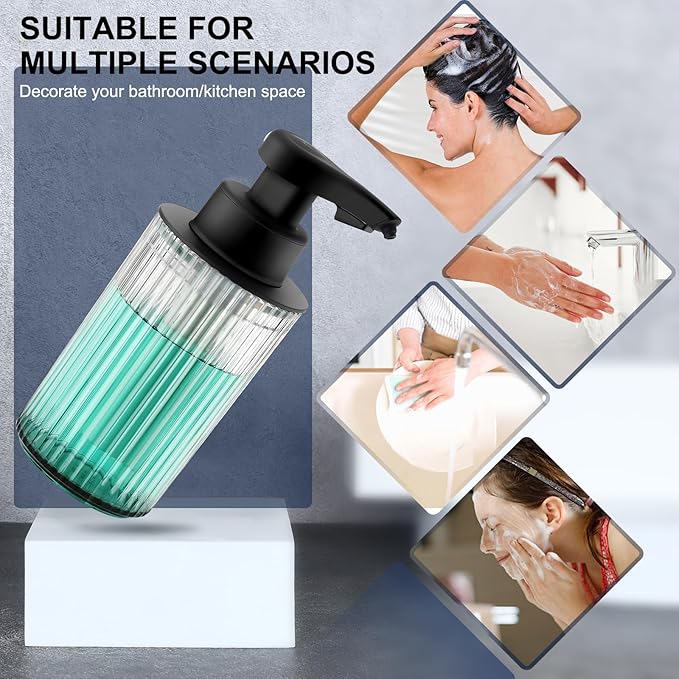 Automatic Soap Dispenser Liquid Touchless: 9oz Black Plastic - Rechargeable Electric Smart Auto Hand Soap Dispenser - Dish Bathroom Kitchen - Image 6
