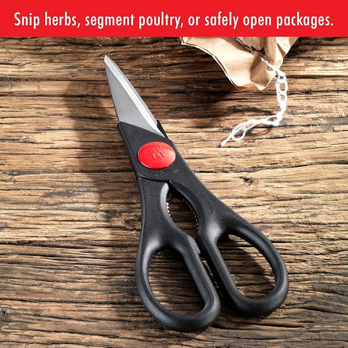 ZWILLING Twin 7.9-inch Kitchen Shears, Heavy Duty Multi-Purpose Scissors with Forged Stainless Steel Blades, Built-In Bottle Opener & Soft Grip – Dishwasher Safe for Meat, Poultry, Herbs & BBQ - Image 2