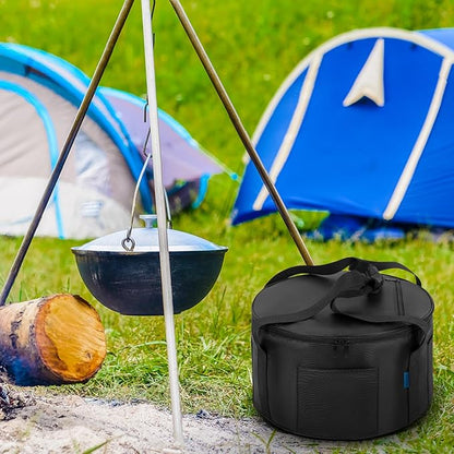 Dutch Oven Bag for 14 Inch,Durable Camp Dutch Oven Storage Bag,Carry Bag Extra Pockets and Sturdy Handles
