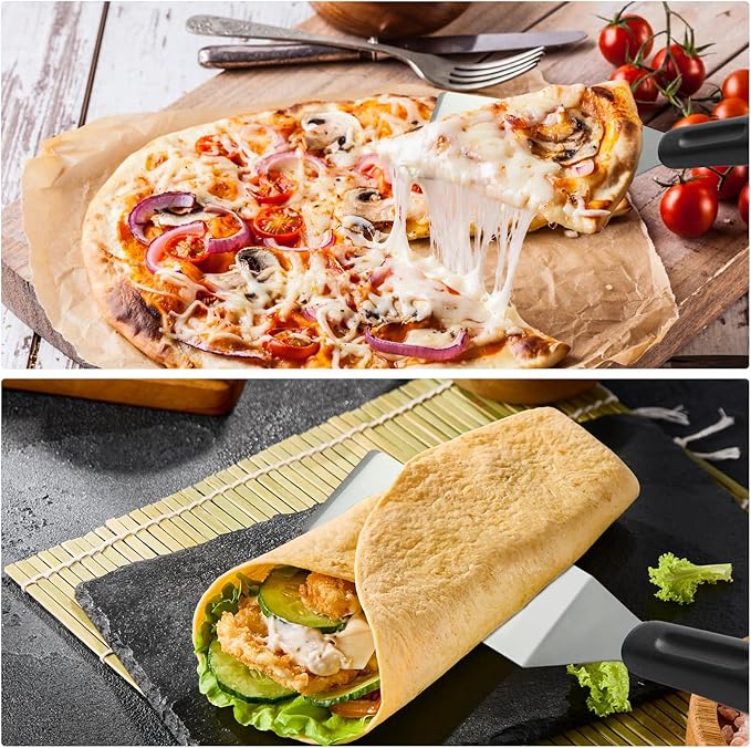 3 Pieces Small Metal Spatula Set, Mini Stainless Steel Serving Spatulas for Kitchen Use, Ideal for Flipping Pancakes, Brownies, Cookies, Cakes, Eggs – Professional Cooking & Baking Utensil