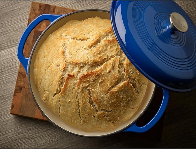 Mercer Culinary Enameled Cast Iron Round Dutch Oven, 6 qt., Navy Blue - Image 7