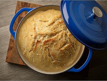 Mercer Culinary Enameled Cast Iron Round Dutch Oven, 6 qt., Navy Blue - Image 7