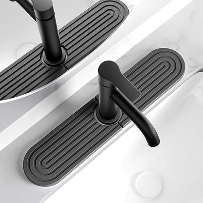 Dreatim Kitchen Faucet Absorbent Mat - Diatomite Stone Sink Tray, Quick Drying, Modern Design - Durable Faucet Drip Mat for Kitchen Sink and Bathroom Counter [17.7" x 3.9", Dark Grey]