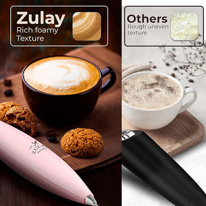 Zulay Kitchen Patented Tornado Triple Whisk Milk Frother with 4 Duracell Batteries – Handheld Foam Maker for Coffee, Lattes, Matcha & Hot Chocolate – Rich, Creamy Froth in Seconds - Candy - Image 6