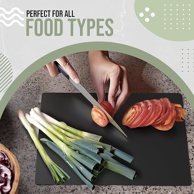 Crown Display Disposable Cutting Boards for Kitchen 15 Count Black Cutting Board 10 Inch X 13.5 Inch Flexible Cutting Boards For Kitchen ~ Patent Pending ~ Recyclable Disposable Cutting Board Sheets