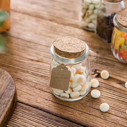 Brajttt Mini Yogurt Jars 30 Pack, 7 oz Glass Favor Jars with Cork Lids, Pudding Containers with Lids, Mason Jar Wedding Favors Honey Pot with Label Tags and String - Image 6