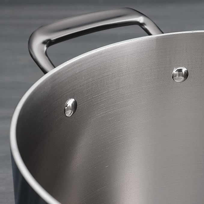 Tramontina Tri-Ply Clad Stainless Steel 6-Quart Braiser Pan with Glass Lid, Induction-Ready, Dishwasher-Safe, NSF-Certified - Image 8