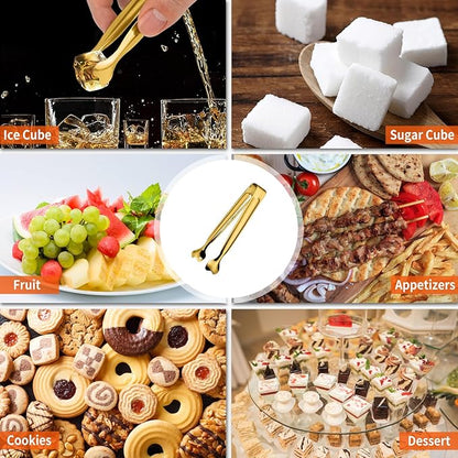 Serving Tongs, Anytrp 12-Packs Stainless Steel Sugar Tongs, 5.3inch Small Tong Kitchen Appetizers Tong for Serving Food, Buffets, Coffee Bar, Tea Party, Desserts Party and Ice Bucket - Image 5