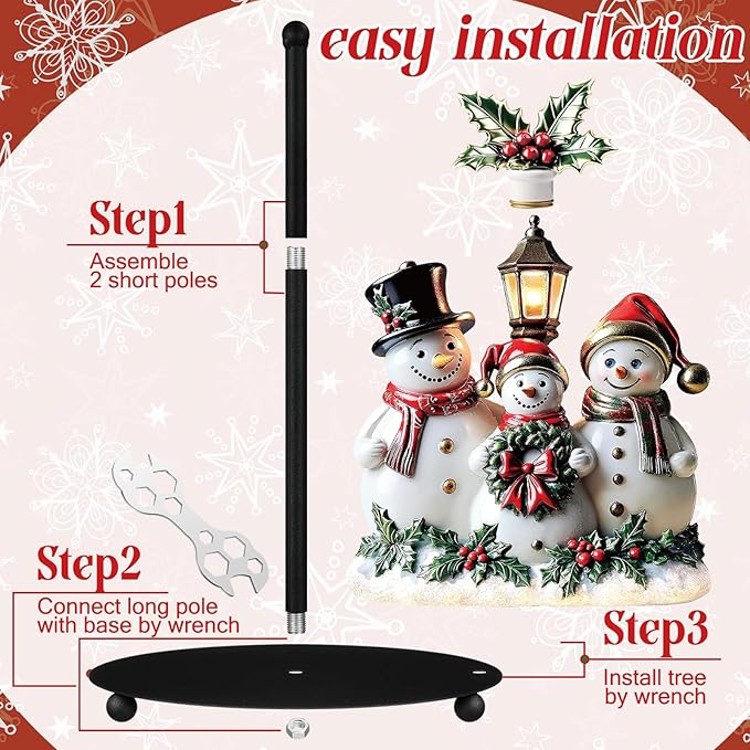 Thyle Winter Snowman Paper Towel Holder with Round Base Winter Bathroom Decor Rustic Snowman Family Dispenser Kitchen Paper Holder Stand for Christmas Xmas Countertop Toilet Home Accessories