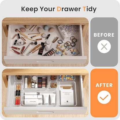 【Military Grade】A-LuGei Drawer Organizer, 【】 Makeup organizer, 【Holds 177 Items】 Bathroom Organizers and Storage, Organization and Storage, Desk Drawer Organizer for Bathroom Vanity - Image 7