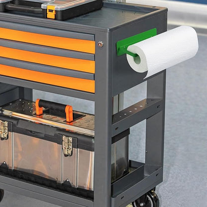 Magnetic Paper Towel Holder for Fridge Green,Heavy Duty Strong Magnet Backing for Toolbox,Grill,BBQ Griddles,RV Tailgates,Microwave,Fridge,Garage - Fit for Large Size of Paper Towel Roll