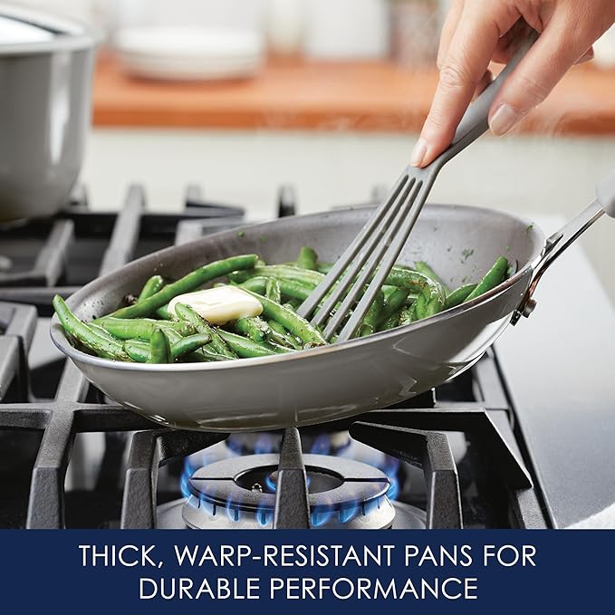 Rachael Ray Cook + Create Nonstick Frying Pan/Skillet, 10 Inch, Gray - Image 7