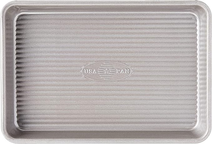 USA Pan Bakeware Mini Sheet Baking Pan Warp Resistant with Nonstick Quick Release Coating, Aluminzed Steel, Set of 2 - Image 2