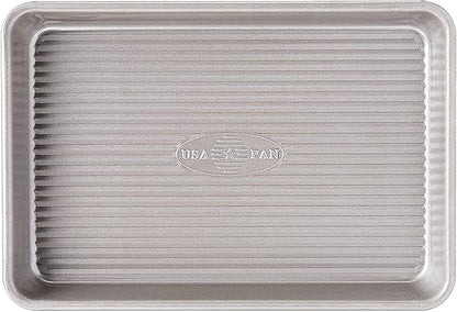USA Pan Bakeware Mini Sheet Baking Pan Warp Resistant with Nonstick Quick Release Coating, Aluminzed Steel, Set of 2 - Image 2
