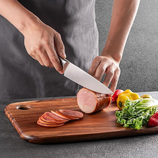 Acacia Wooden Cutting Board,JAMES.F Large Wood Cutting Boards for Kitchen, Big Chopping Boards Thick Serving Boards for Meat, Bread or Vegetables (Large,18.1" x 11.8" x 0.7")
