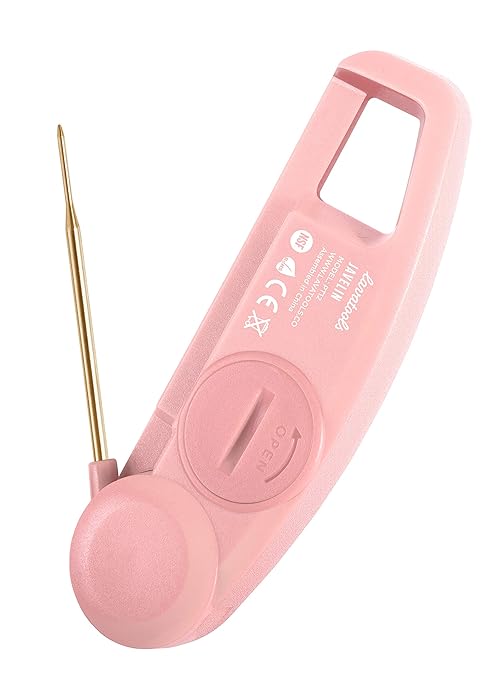 Lavatools Javelin® Ultra-Fast 3-Second Digital Instant Read Meat Thermometer for Grill and Cooking, 2.75" Probe, Compact Foldable Design, Large Display, IP65 Water Resistant, NSF Certified – Rhubarb - Image 3