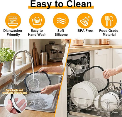 SelfTek Metal Mesh Splatter Shield Heat-Resistant Splash Guard for Ninja Crispi Pro Glass Air Fryer - Accessories for Ninja Crispi Pro AS101CY，Reusable Air Fryer Replacement Parts (Magnetic)