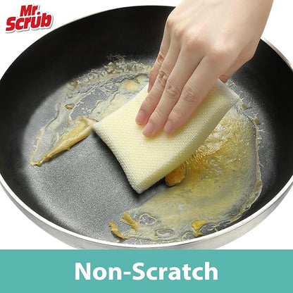 Mr. Scrub All-Purpose Sponges, Non Scratch, for Washing and Cleaning Dishes, Premium Scrub and Scrubbers, 12 Pads, Ideal for Kitchen, Bathroom - Image 3