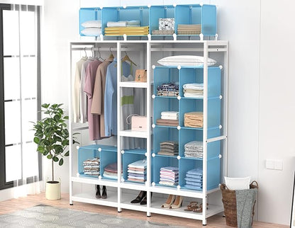 HOMIDEC Cube Storage Organizer 16-Cube Closet Organizer, Portable Closet Organizer Cubes Shelves for Clothes, Bedroom, Wardrobe, Kids Room, Bookshelf for Kids - Image 4