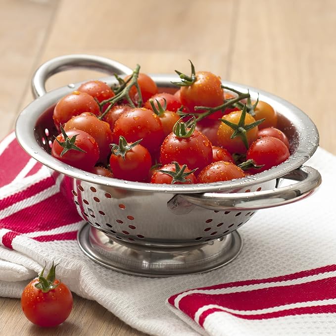 ExcelSteel Colander Set Stainless Steel | Nesting Design | Mirror Polished | Oversized Handles | 1-4 Quart, Set of 3 - Image 2